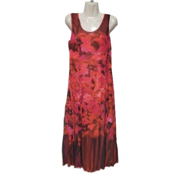 Floral Sleeveless Midi Multicolor Dress - Picture 2 of 16